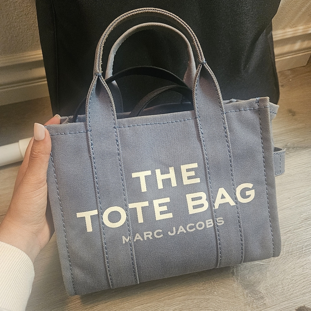 Marc Jacobs Small Canvas Tote Bag in Blue Shadow